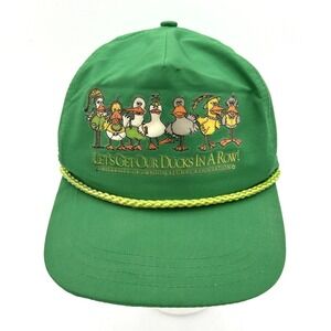 Sportcap Men's Vintage 80s University of Oregon Alumni Green Ducks Rope Hat OSFA